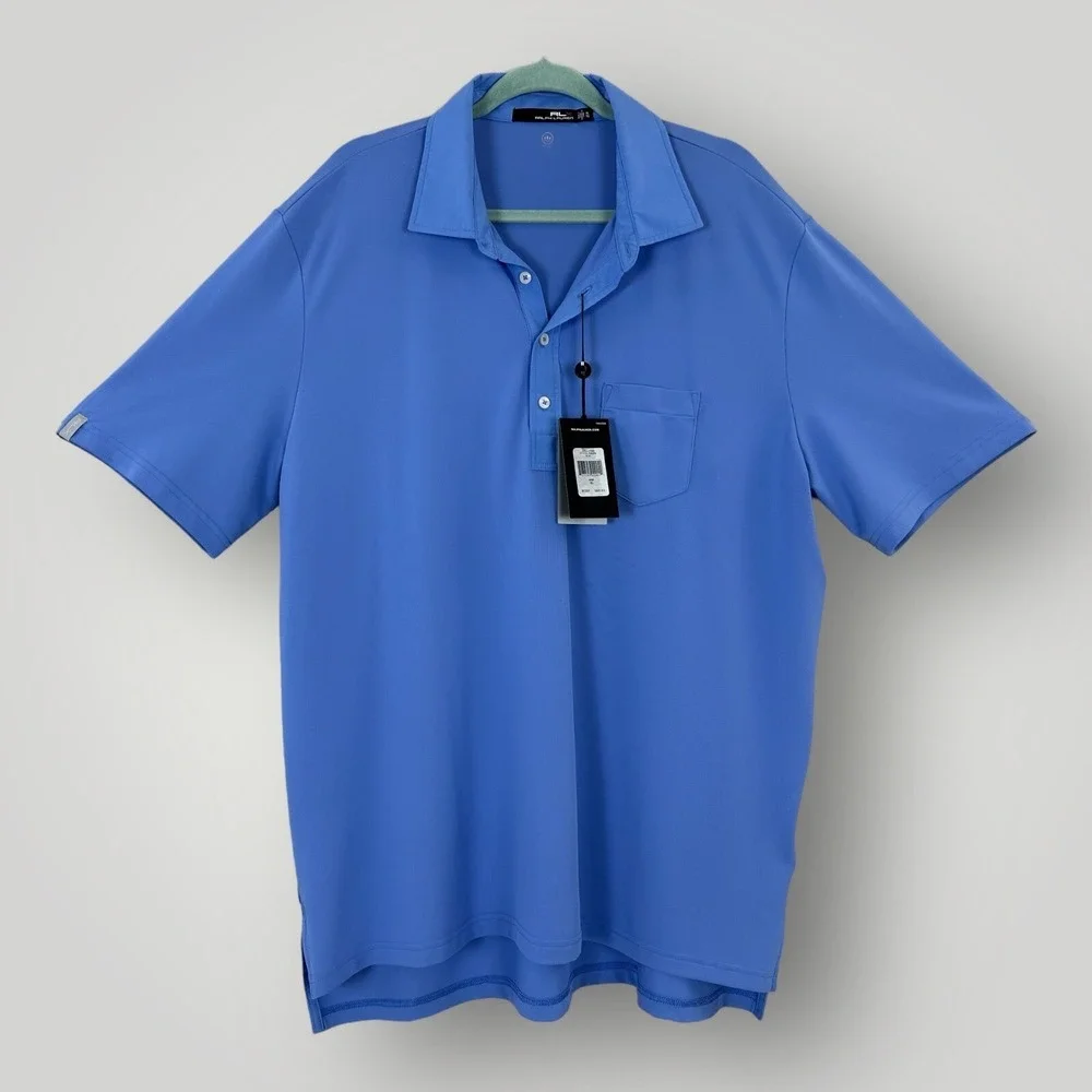 NEW $89 RALPH LAUREN RLX The Biltmore Blue Polo Shirt Size XL Short Sleeves NWT